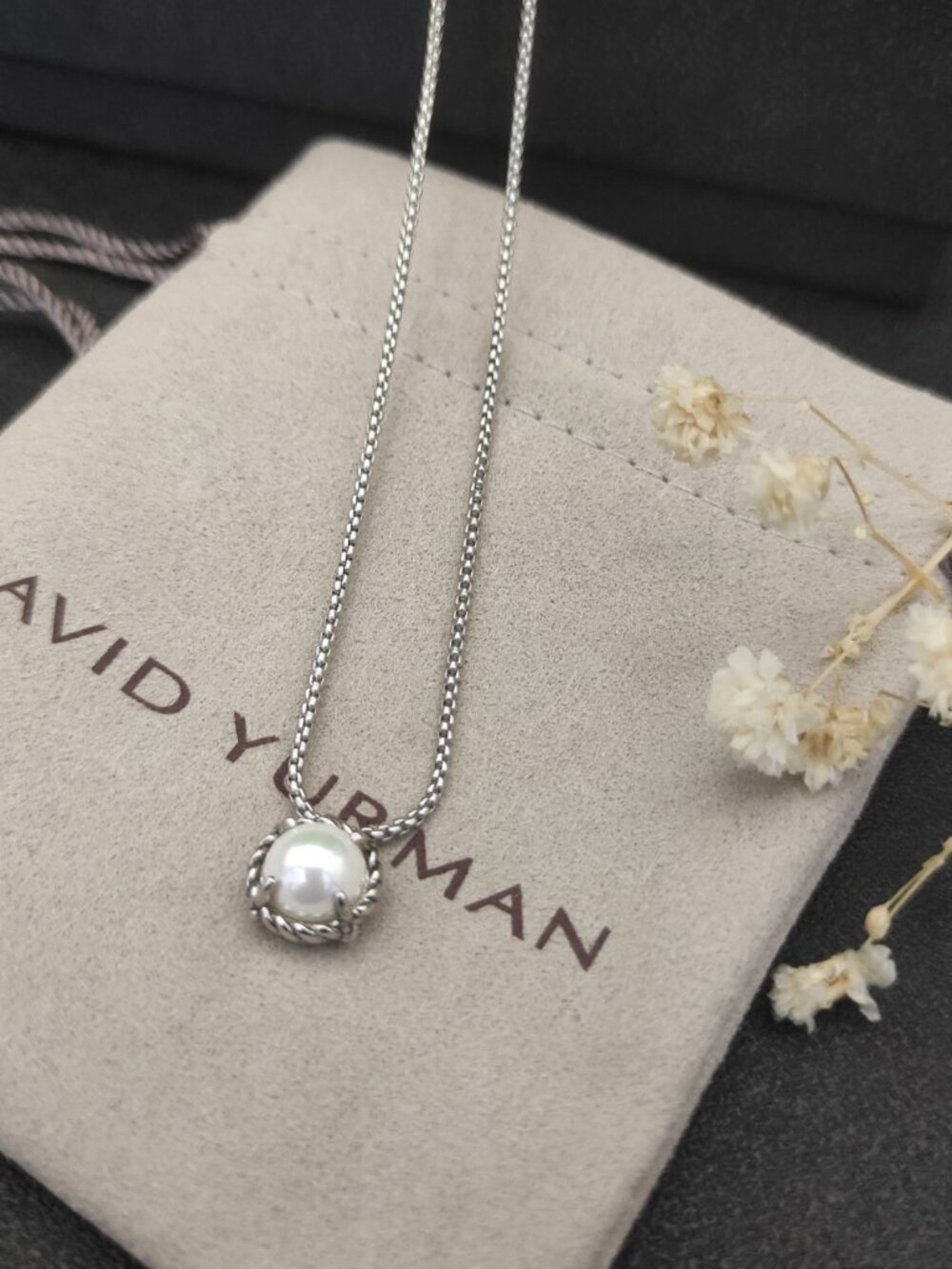 David Yurman 925 Silver Necklaces with Original Pouch